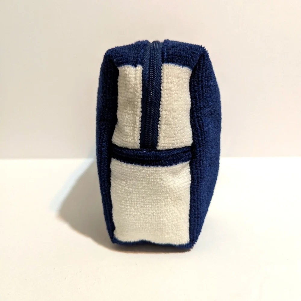 Lancôme Navy and White Striped Make-up Travel Terry Cloth Pouch - Picture 4 of 8